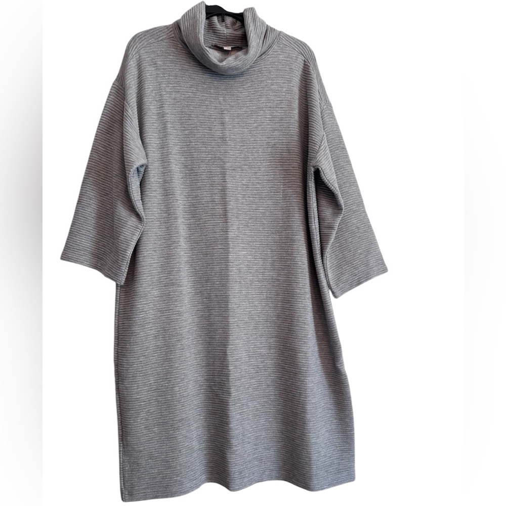 LOFT Turtle Neck Gray Sweater Dress